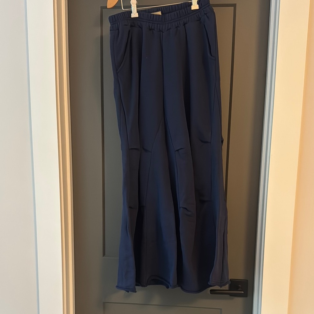 Free People Free-est Navy Wide-Leg Pants